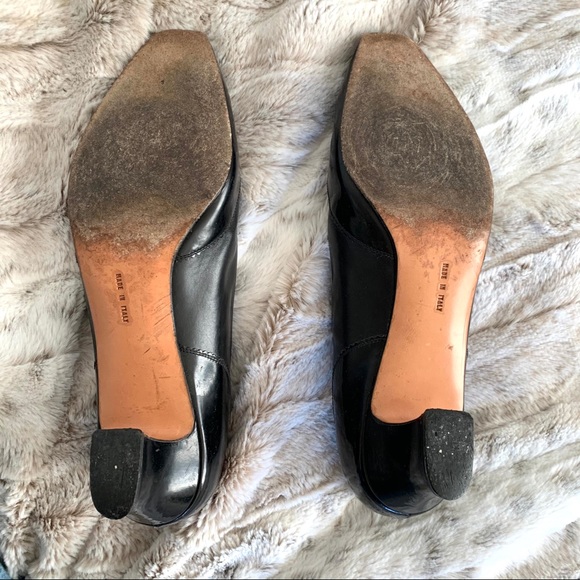 Salvatore Ferragamo Black Point Toe Kitten Heels - Picture 13 of 15